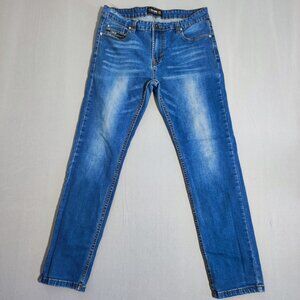 Zoo York stretch slim jeans men's size 34 denim blue colour